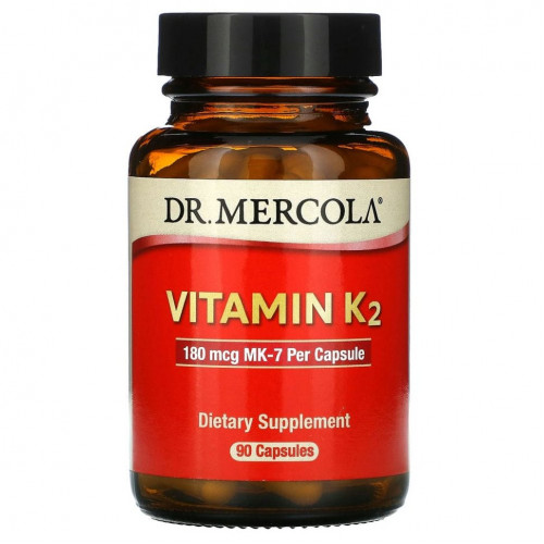 Dr. Mercola, Витамин K2, 180 мкг, 90 капсул