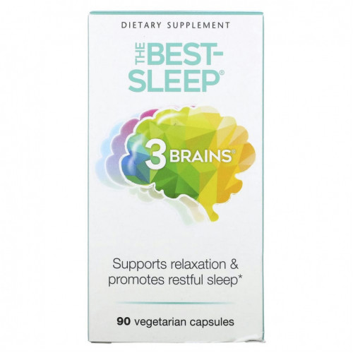 Natural Factors, 3 Brains, The Best-Sleep, 90 вегетарианских капсул