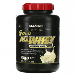 ALLMAX Nutrition, AllWhey Gold, 100% сывороточный протеин + изолят сывороточного протеина премиального качества, французская ваниль, 2,27 кг (5 фунтов)