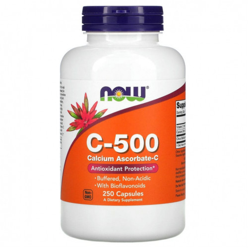 NOW Foods, C-500, аскорбат кальция-C, 250 капсул