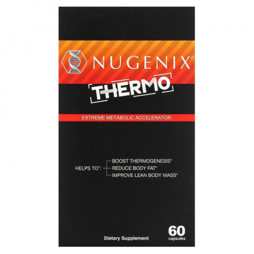 Nugenix, Thermo, экстремальный ускоритель метаболизма, 60 капсул