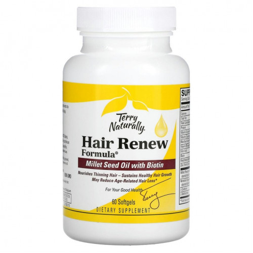 Terry Naturally, Terry Naturally, Hair Renew Formula, формула восстановления волос, 60 желатиновых капсул