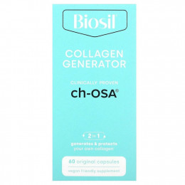 BioSil by Natural Factors, ch-OSA, улучшенный источник коллагена, 60 вегетарианских капсул