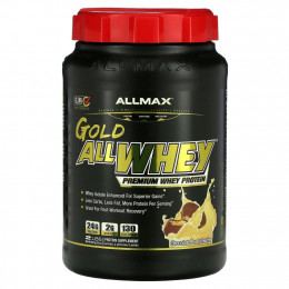 ALLMAX Nutrition, AllWhey Gold, 100% сывороточный протеин+ премиум-изолят сывороточного протеина, шоколад и арахисовое масло, 2 фунта (907 г)