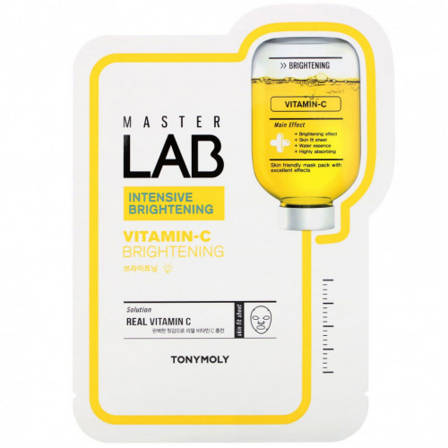 Tony Moly, Master Lab, Осветляющий витамин C, 1 лист, 19 г