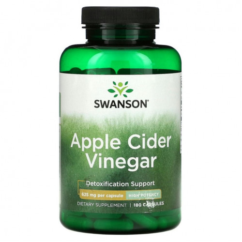 Swanson, Apple Cider Vinegar, Detoxification Support, 625 mg, 180 Capsules