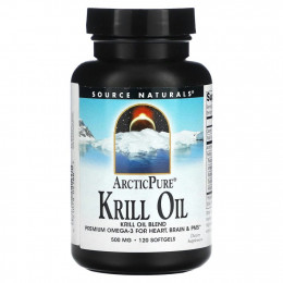 Source Naturals, ArcticPure, масло криля, 500 мг, 120 капсул