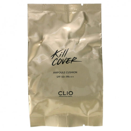 Clio, Kill Cover, Набор подушечек для ампулы, SPF 50+, PA +++, 03 льняной ткани, 2 подушки, 0,52 унции (15 г) каждая