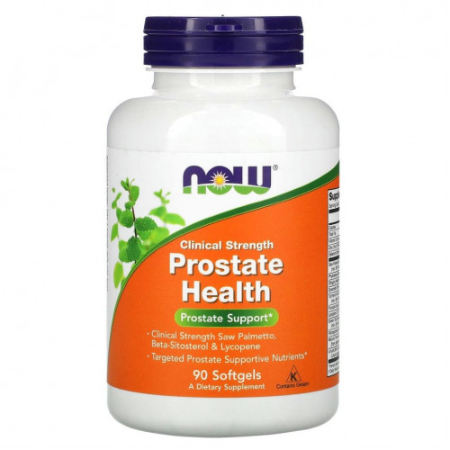 NOW Foods, Clinical Strength, добавка для здоровья предстательной железы, 90 капсул