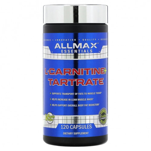 ALLMAX Nutrition, L-карнитин и тартрат, 120 капсул