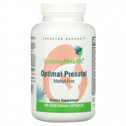 Seeking Health, Optimal Prenatal, безметила, 180 вегетарианских капсул