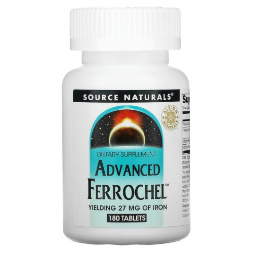 Source Naturals, Advanced Ferrochel, улучшенная формула, 180 таблеток