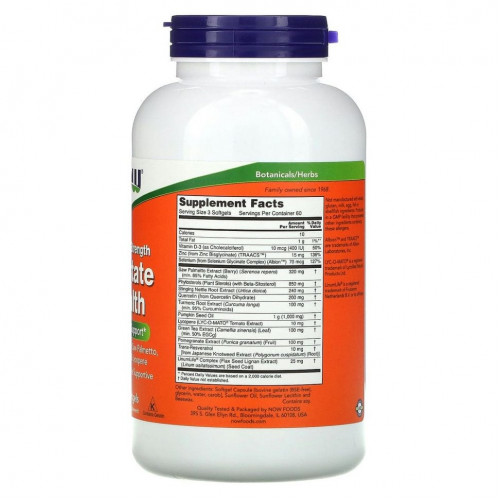 NOW Foods, Clinical Strength, добавка для здоровья предстательной железы, 180 капсул