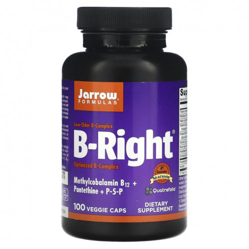 Jarrow Formulas, B-Right, 100 вегетарианских капсул