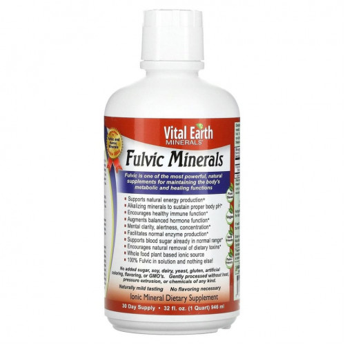 Vital Earth Minerals, Fulvic Minerals, 946 мл (32 жидк. унции)