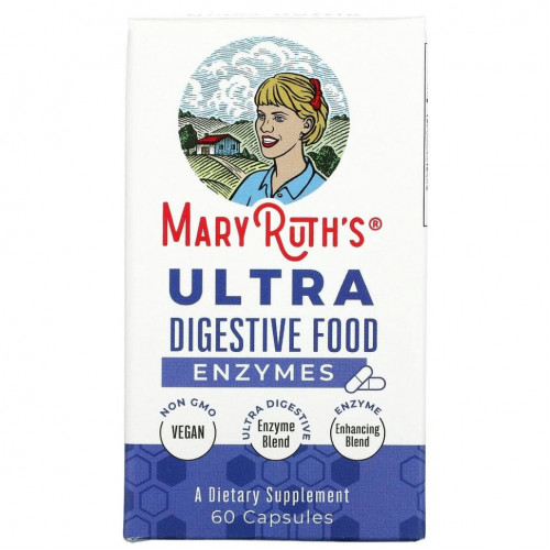 MaryRuth Organics, Ultra Digestive Food, ферменты, 60 капсул