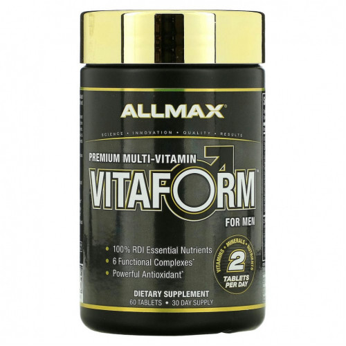 ALLMAX Nutrition, Vitaform, мультивитамин премиального качества для мужчин, 60 таблеток