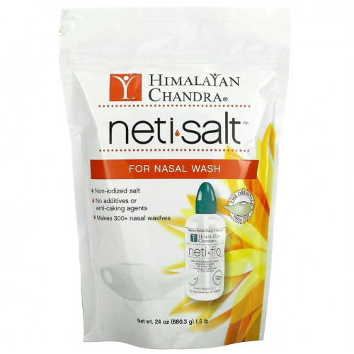 Himalayan Institute, Neti Salt, соль для промывания носа, 680,3 г (1,5 фунта)