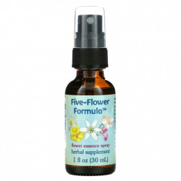 Flower Essence Services, Five-Flower Formula, спрей цветочной эссенции, 30 мл