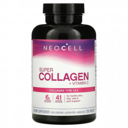 Neocell, Super Collagen + C, добавка с коллагеном и витамином C, 250 таблеток