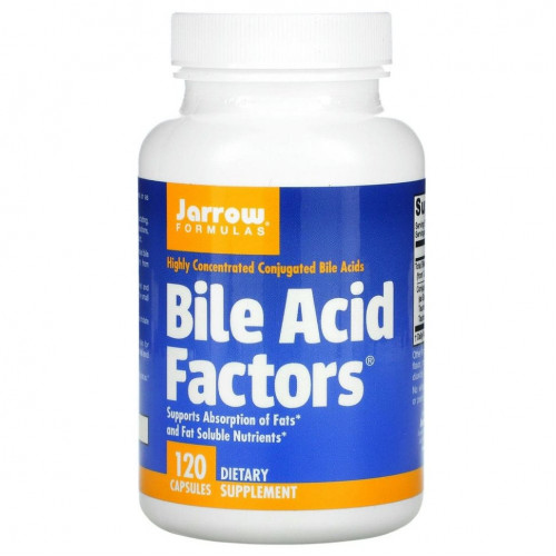 Jarrow Formulas, Bile Acid Factors, добавка с желчными кислотами, 120 капсул