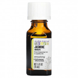 Aura Cacia, чистое эфирное масло, абсолю жасмина, 15 мл (0,5 жидк. унции)