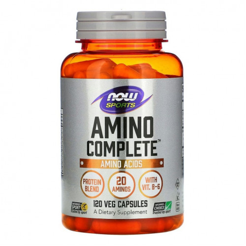 NOW Foods, Amino Complete, аминокислотный комплекс, 120 вегетарианских капсул