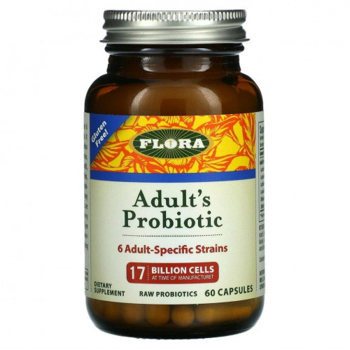 Flora, Udo's Choice, Adult's Probiotic, 60 капсул