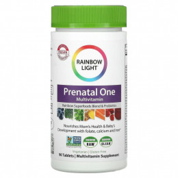 Rainbow Light, Prenatal One, пренатальные мультивитамины, 90 таблеток