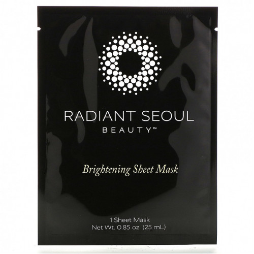 Radiant Seoul, осветляющая тканевая маска, 1 шт., 25 мл (0,85 унции)