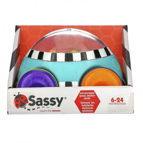 Sassy, Inspire the Senses, Pop n 'Push Car, машинка для детей в возрасте 6–24 месяца, 1 машинка