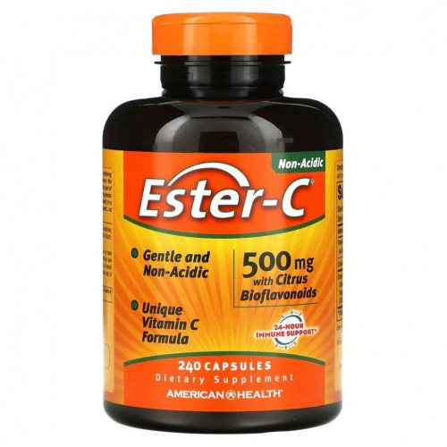 American Health, Ester-C с цитрусовыми биофлавоноидами, 500 мг, 240 капсул