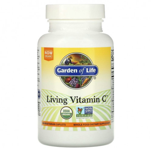 Garden of Life, Living Vitamin C, 60 растительных капсул