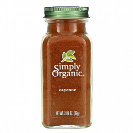 Simply Organic, кайенский перец, 82 г (2,89 унции)