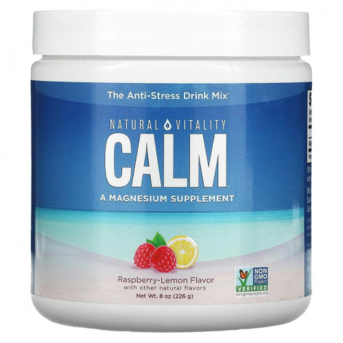 Natural Vitality, CALM, антистрессовая смесь для напитков, малина и лимон, 226 г (8 унций)