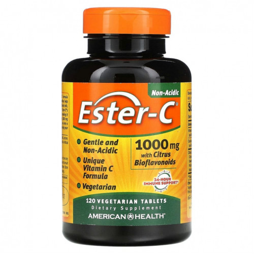 American Health, Ester-C с цитрусовыми биофлавоноидами, 1000 мг, 120 вегетарианских таблеток