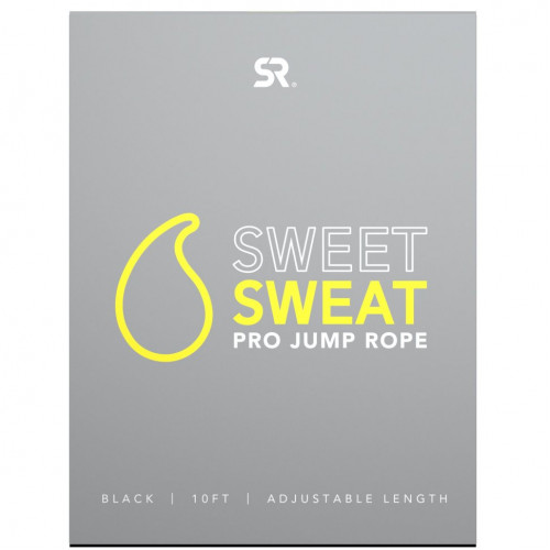 Sports Research, Sweet Sweat Pro, скакалка , черная, 1 штука