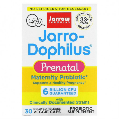 Jarrow Formulas, Jarro-Dophilus, для беременных, 6 миллиардов, 30 растительных капсул