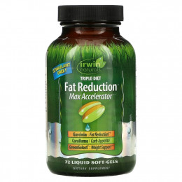 Irwin Naturals, Triple-Diet Fat Reduction + Max Accelerator, 72 желатиновые капсулы