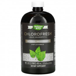 Nature's Way, Chlorofresh, жидкий хлорофилл, без добавок, 480 мл (16 жидк. унций)