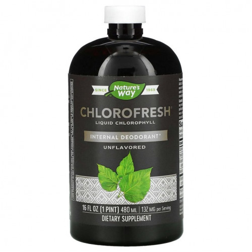 Nature's Way, Chlorofresh, жидкий хлорофилл, без добавок, 480 мл (16 жидк. унций)