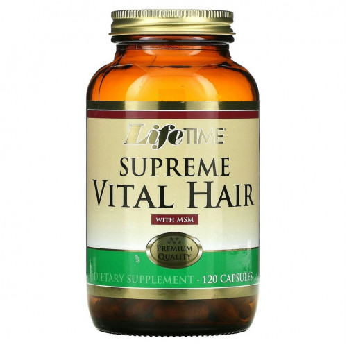 LifeTime Vitamins, Supreme Vital Hair с MSM, 120 капсул