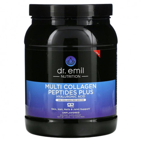 Dr Emil Nutrition, Multi Collagen Peptides Plus, без добавок, 663 г