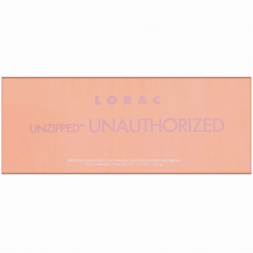 Lorac, Палитра теней для век Unzipped Unauthorized с двухсторонней кистью, 10,5 г