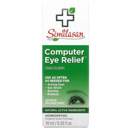 Similasan, Computer Eye Relief, стерильные глазные капли, 10 мл (0,33 жидкой унции)