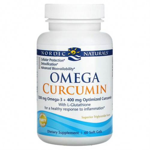 Nordic Naturals, Omega Curcumin, 1250 мг, 60 капсул