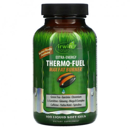 Irwin Naturals, Extra-Energy Thermo-Fuel Max Fat Burner, 100 мягких таблеток