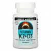 Source Naturals, витамин K2 и D3, 60 таблеток