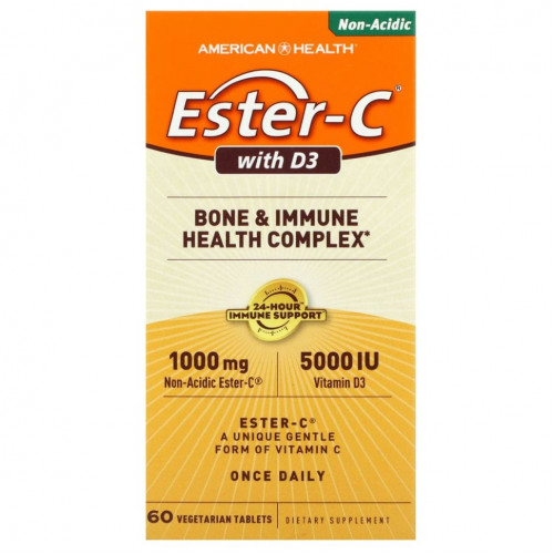 American Health, Ester-C с D3, 60 вегетарианских таблеток