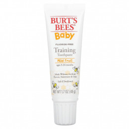 Burt's Bees, Для детей, зубная паста для тренировок, для детей от 3 до 24 месяцев, мягкие фрукты, 48 г (1,7 унции)